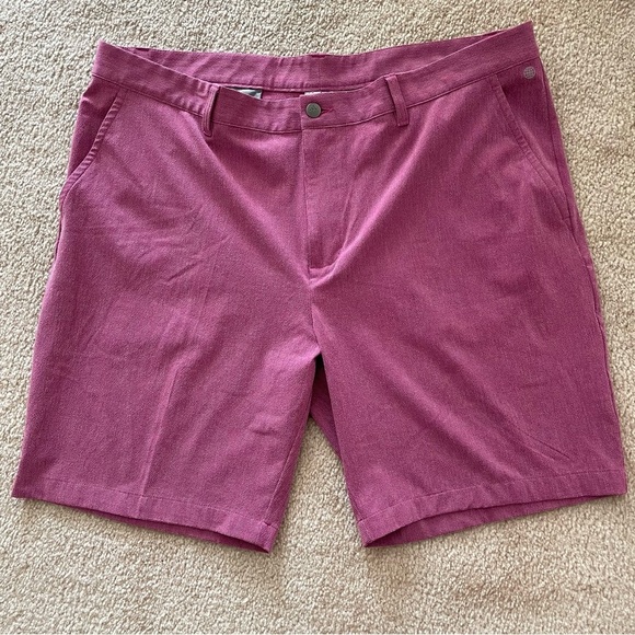 Adidas Golf Shorts 40 Mens Crosshatch Lucid Fuchsia Pockets Athletic HR9054 Pink - Picture 2 of 13